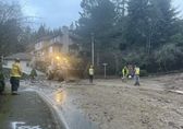 Workers responding to Somerset landslide